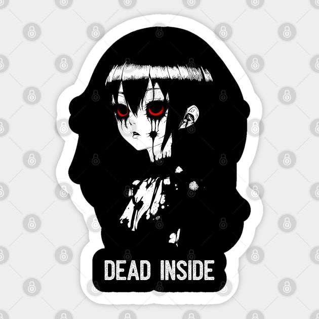 Dead Inside Emo Girl Sticker by DeathAnarchy